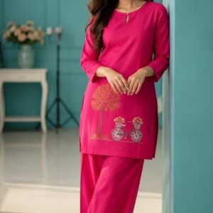 Bloom Pink Cotton Co-Ord Set