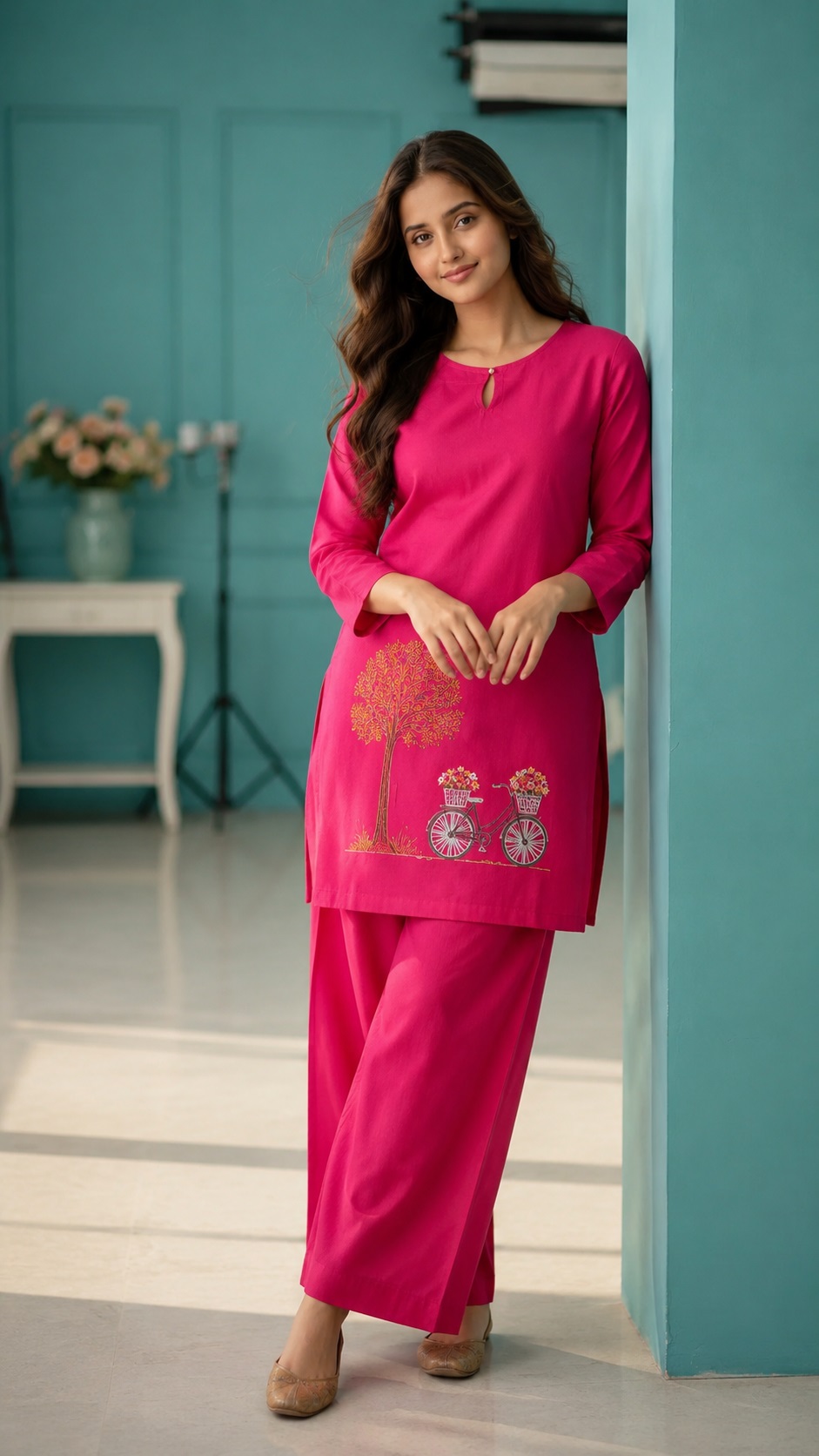Bloom Pink Cotton Co-Ord Set