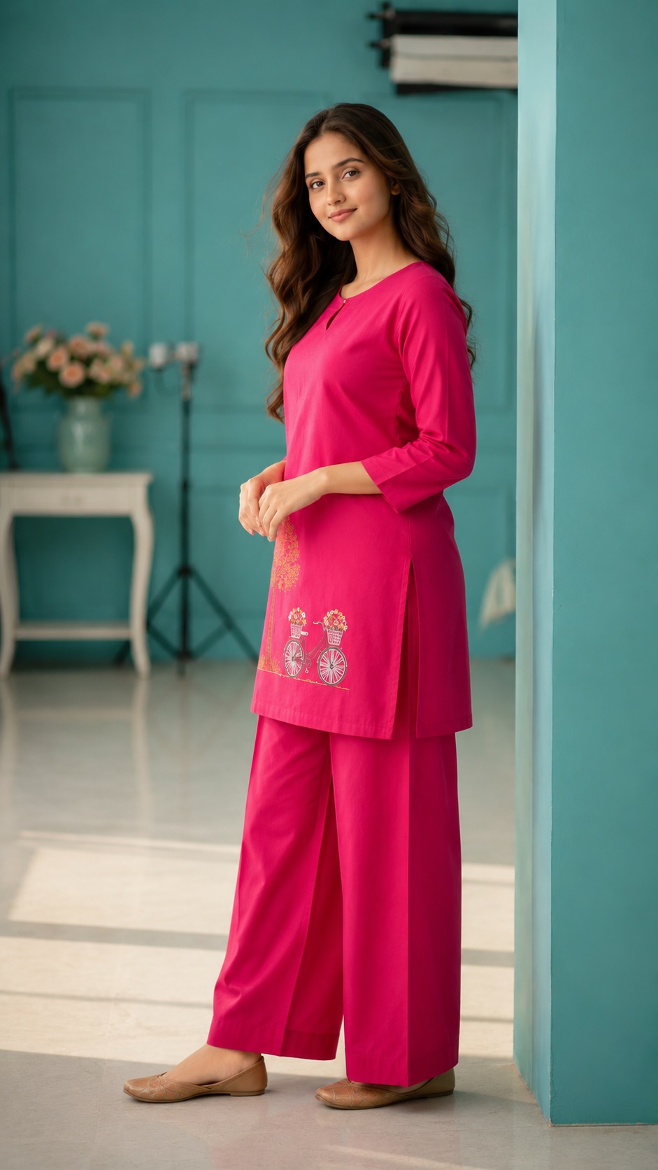 Bloom Pink Cotton Co-Ord Set - Image 7