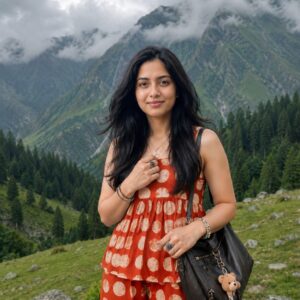 Rust Orange Polka Print Cotton Co-Ord Set for Women